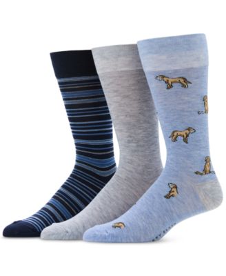 Perry Ellis Portfolio - Men's 3-Pk. Stretch Patterned Crew Socks
