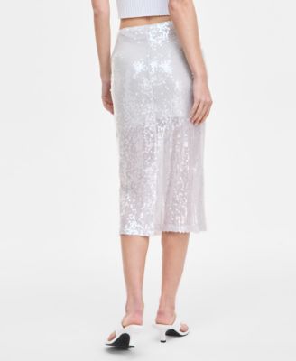 Women's Sequin Midi Skirt, Exclusively at Macy's