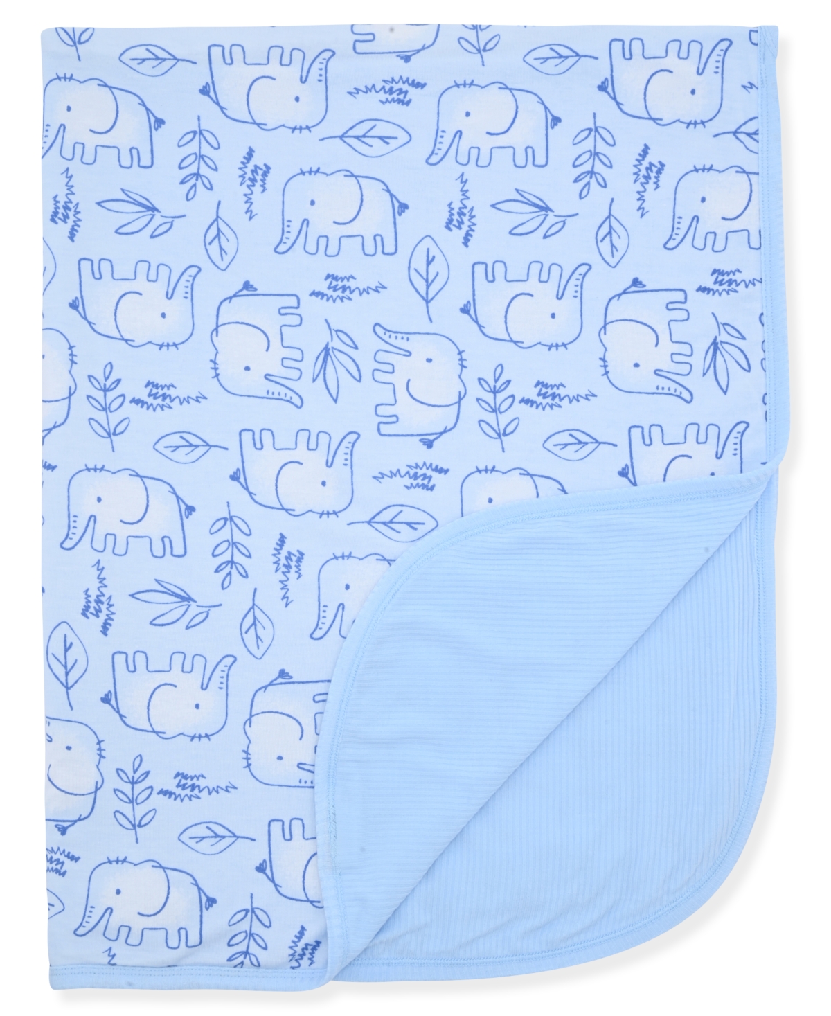 Max & Olivia Newborn Reversible Swaddle Blanket In Blue