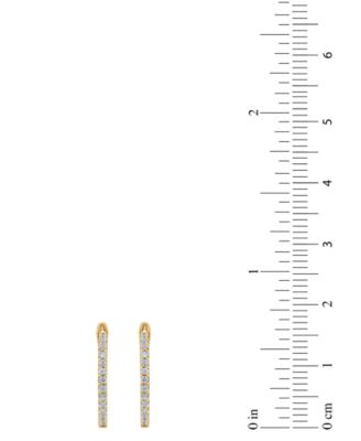 Diamond Small Hoop Earrings (1/2 ct. t.w.) in 14K White or Yellow Gold