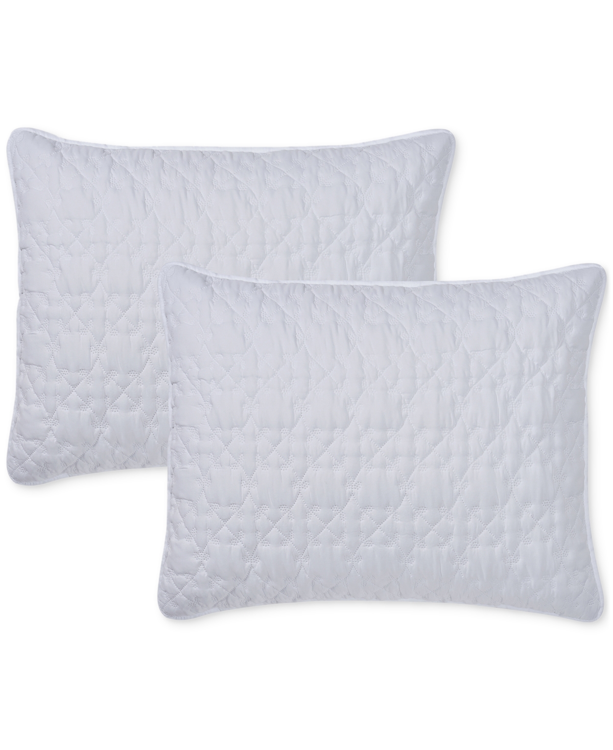 Seventh Studio Leaf Solid Pinsonic Microfiber 3-pc. Quilt Set, Full/queen In White