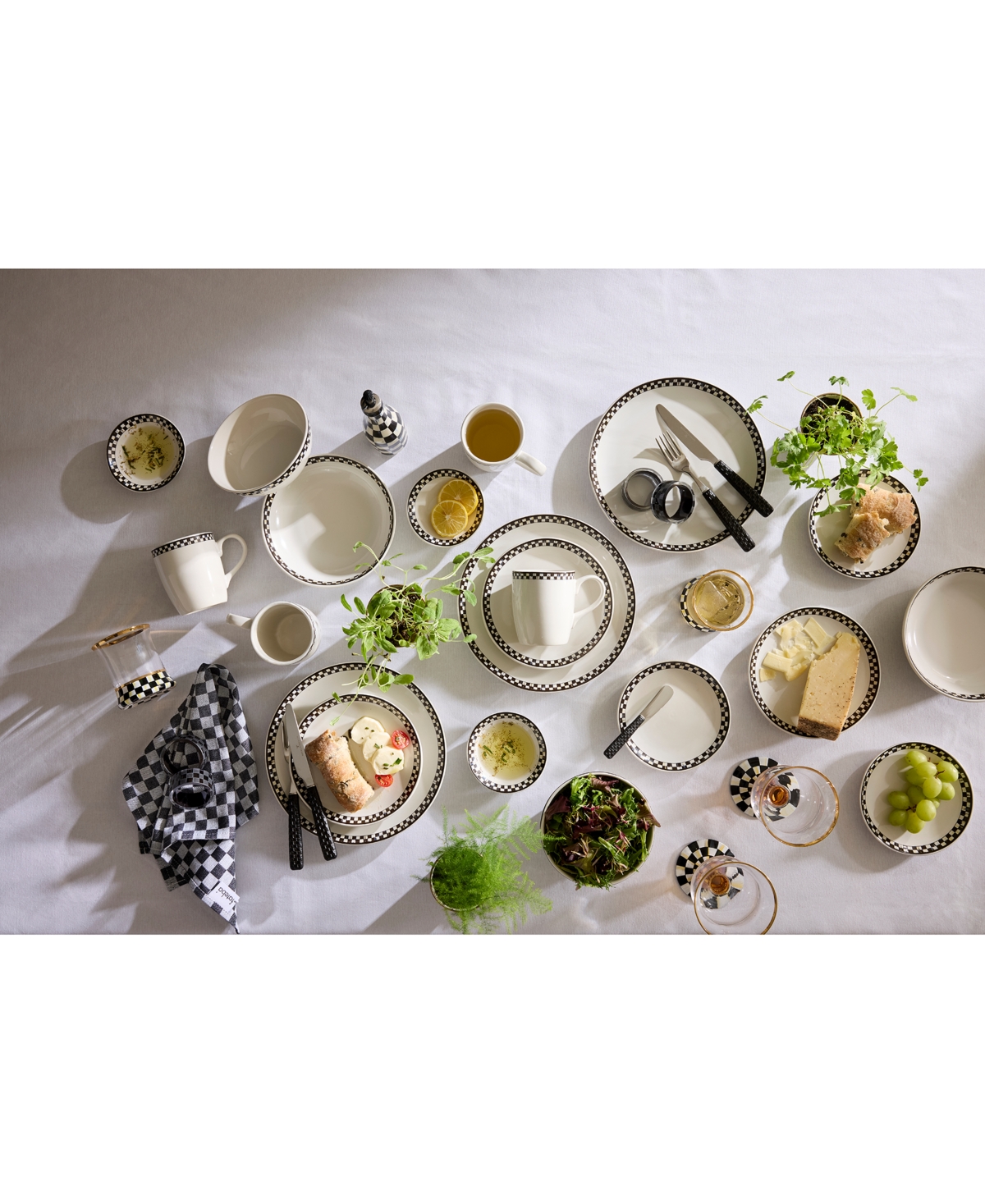 Shop Mackenzie-childs Courtly Check Everyday Bowls, Set Of 4
