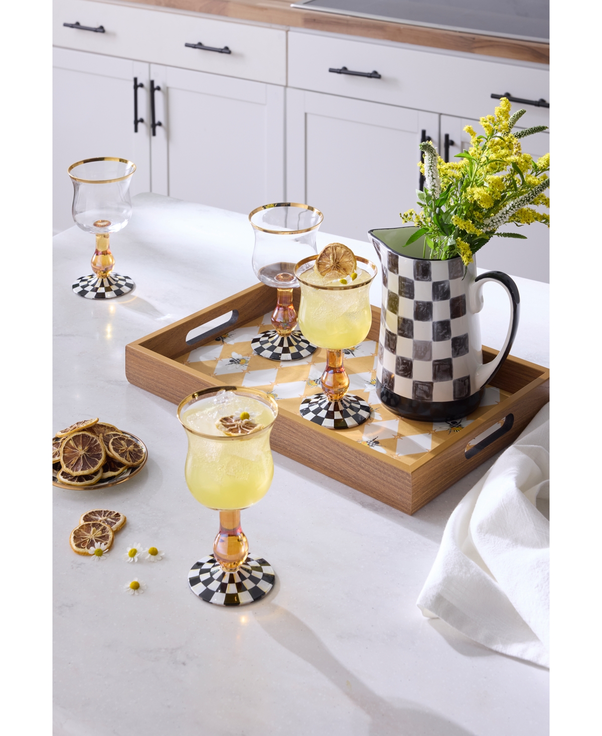 Mackenzie-childs Black Check Pitcher