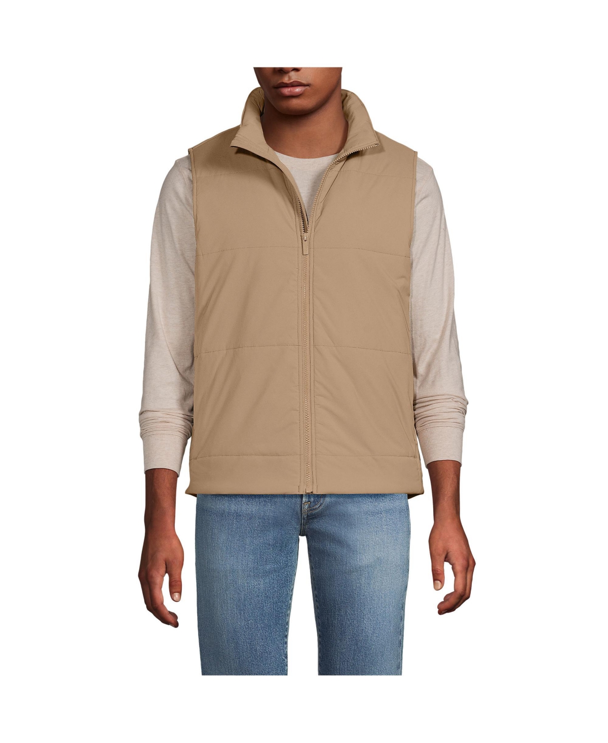 Lands' End Men's WanderFree Insulated Vest - Toasted rye