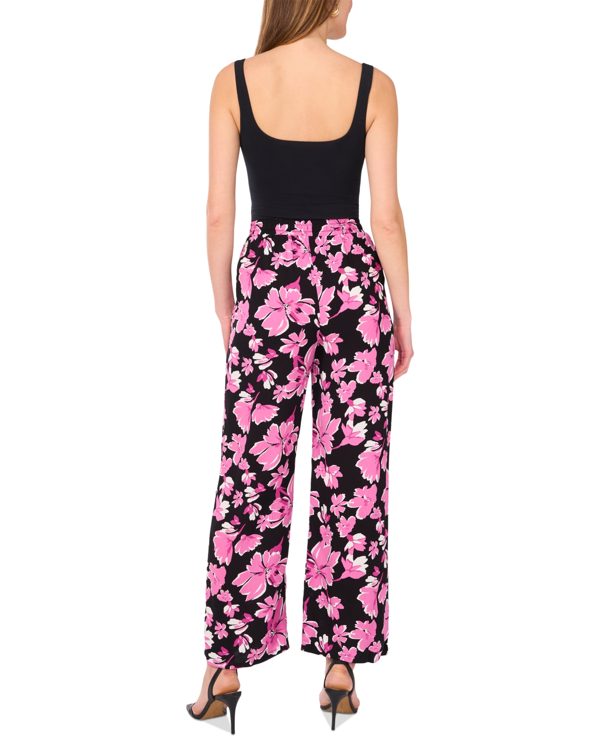 VINCE CAMUTO WOMEN'S FLORAL-PRINT WIDE-LEG PANTS 