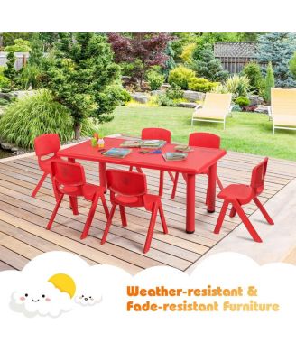 6-pack Kids Plastic Stackable Classroom Chairs