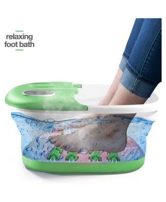 Foot Spa with Heat and Massage and Jets Includes A Remote Control Massage Pumice Stone Collapsible Foot Spa Massager with Heat and Massage Bubbles and Vibration
