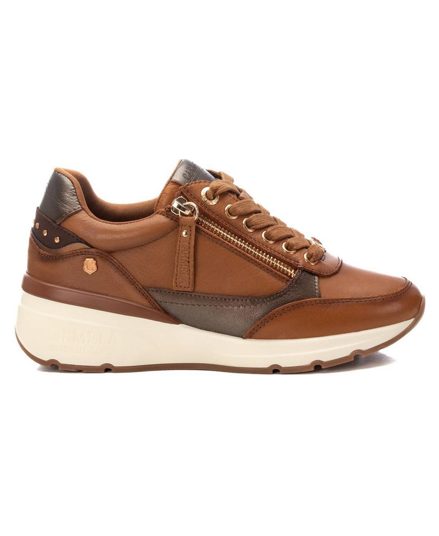 Женские кроссовки XTI Carmela Collection Leather Casual, цвет: Верблюжий — фото 2