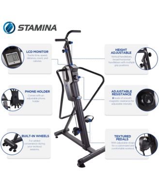 Cardio Climber Home Workout Fitness Exercise Machine with Smart Coaching, LCD Monitor, And Wheels for Easy Storage