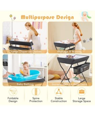 Baby Storage Folding Diaper Changing Table