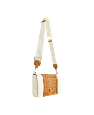Woven Flap Crossbody Bag
