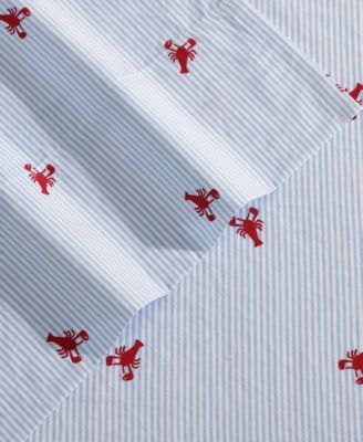 Printed 200-Thread Count Cotton Percale 4-Pc. Sheet Set, Queen