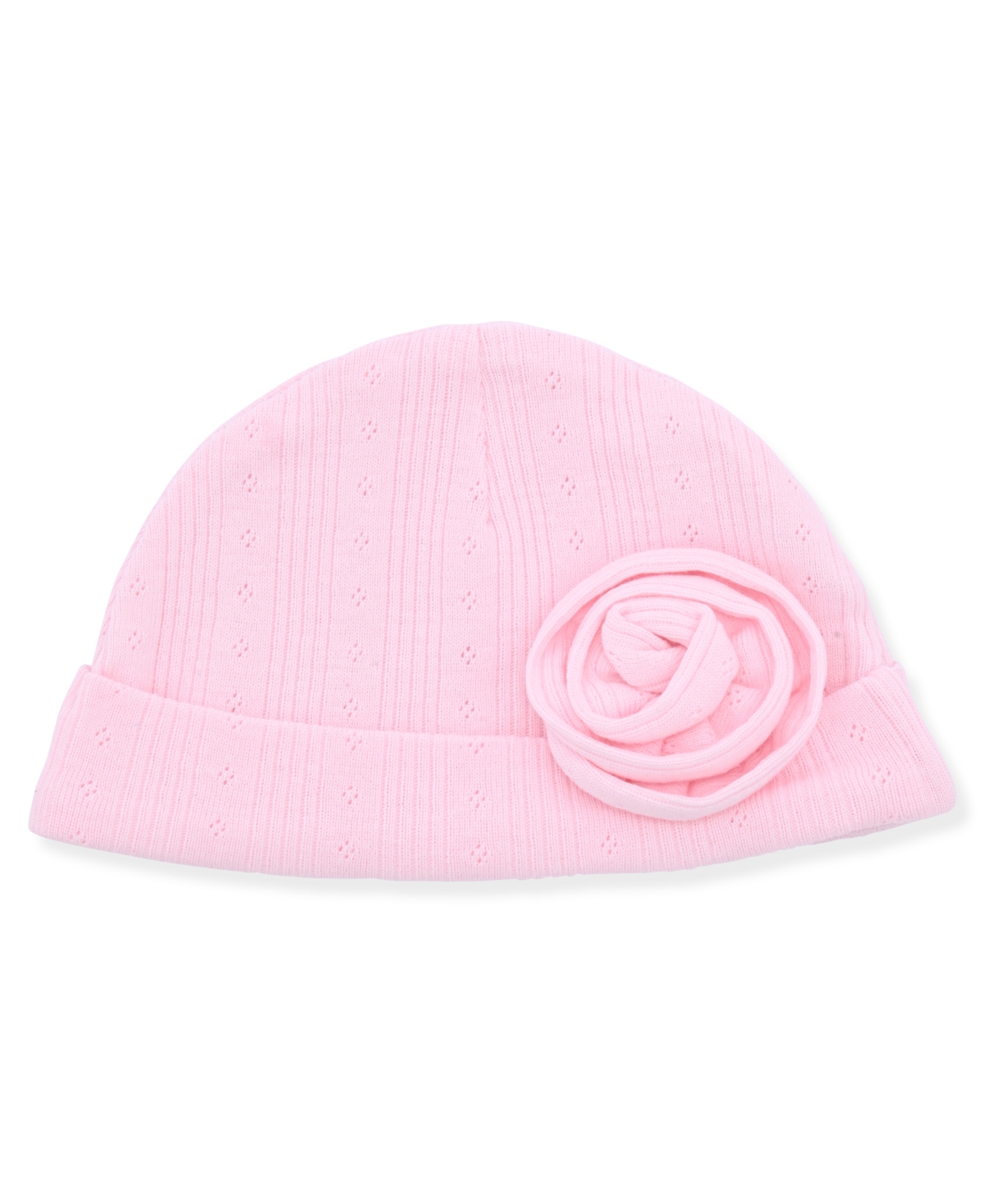 Max & Olivia Baby Girls 2-piece Pointelle Newborn Gown With Hat Set In Pink