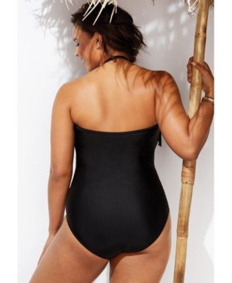Women's Fringe Bandeau One Piece Swimsuit