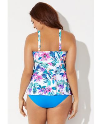 Women's V-Neck Twist Tankini Top