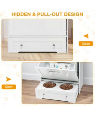 Pet Feeder Station with Stainless Steel Bowl