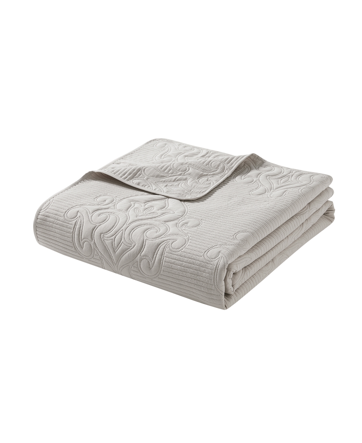 Vcny Home Solomun Pinsonic Damask Quilt Sets In Taupe