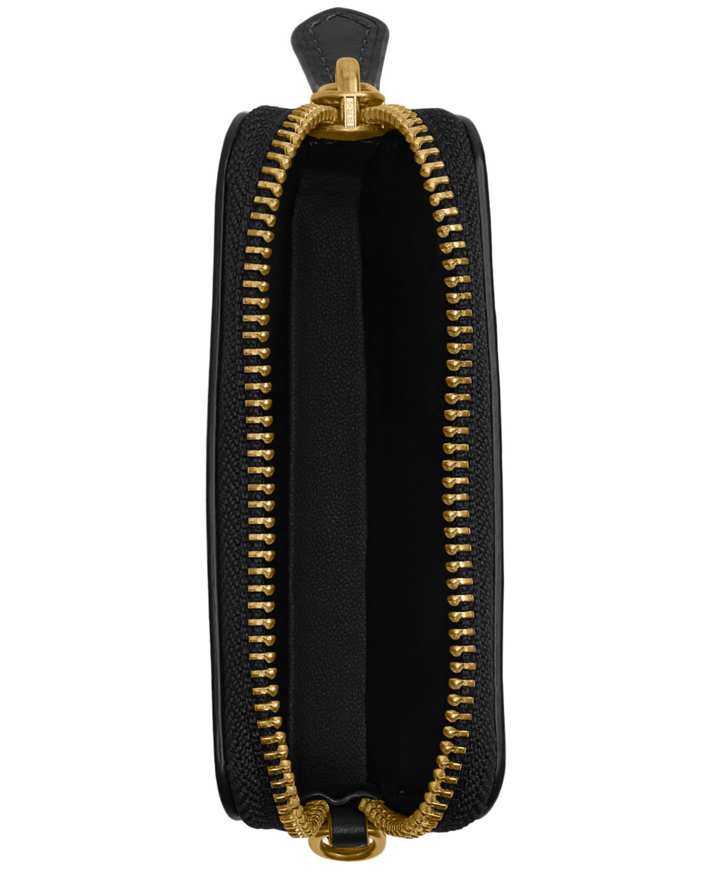 Женский кошелёк Coach Essential Leather Chain Card Case, цвет: Латунный / Чёрный — фото 2