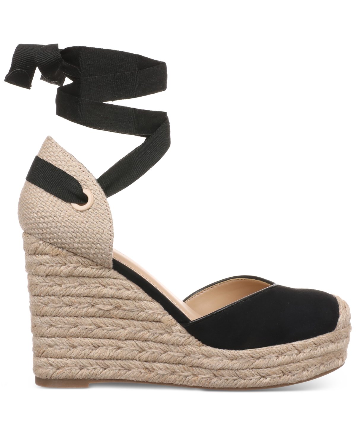 On 34th Melindaa Espadrille Wedge Sandals, Exclusively At Macy's In Black Micro