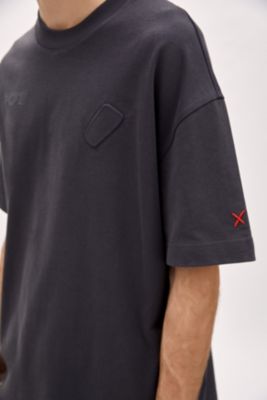 Men's Oversized Tee With Emboss Detail - Pine Groove