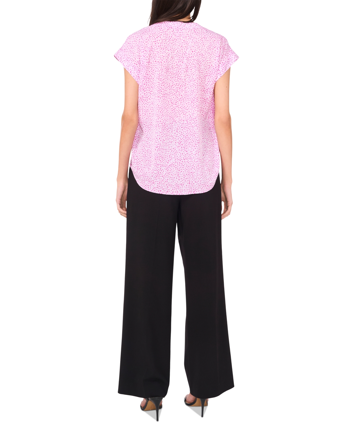VINCE CAMUTO WOMEN'S SPLIT-NECK CAP-SLEEVE TOP 