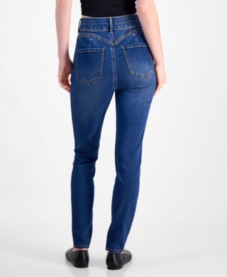 Curvy High Rise Double Button Skinny Jeans