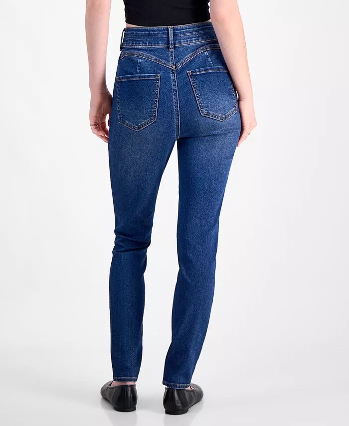 Curvy High Rise Double Button Skinny Jeans - thumbnail 8