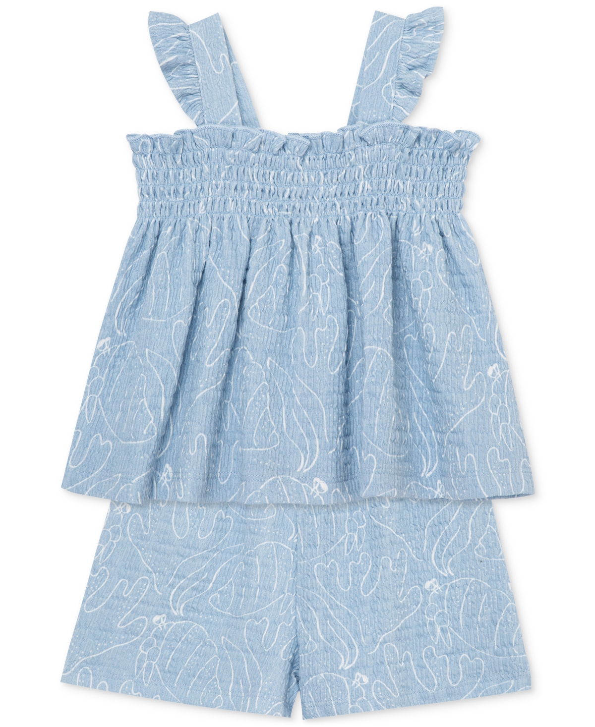 Shop Little Me Baby Girls Seaside Tunic & Shorts, 2 Piece Set
