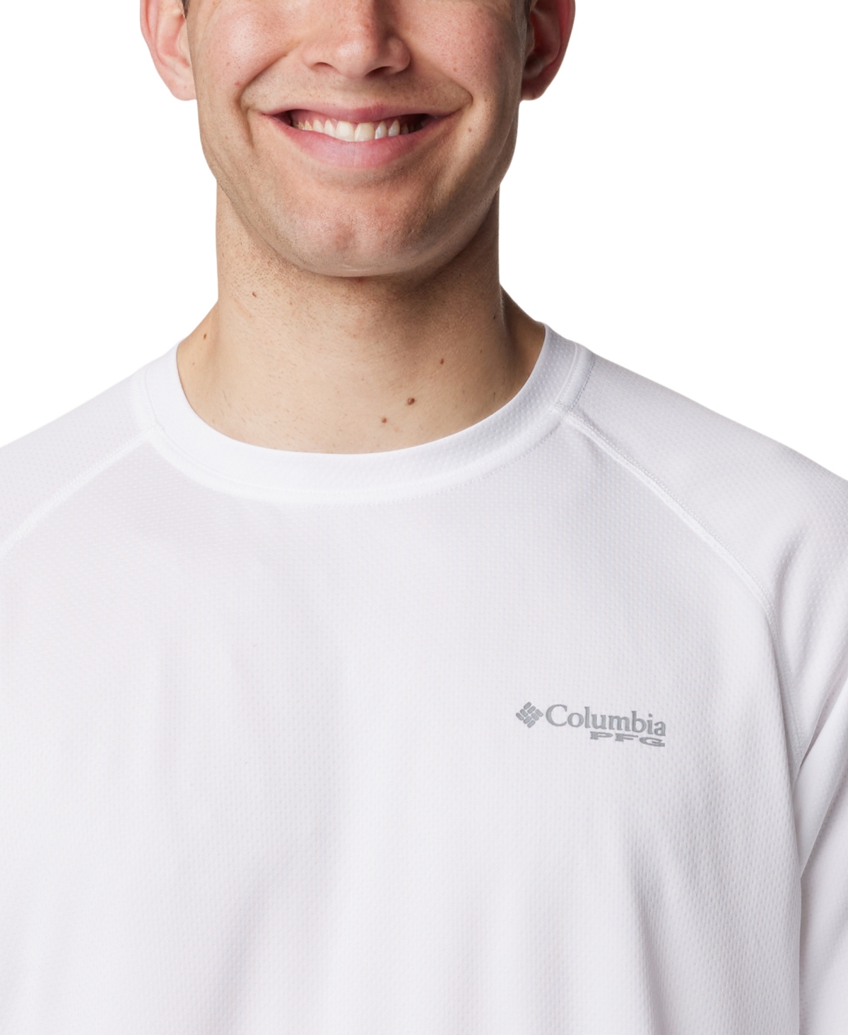 Columbia Men's Pfg Solar Stream Performance Long-sleeve Shirt In White