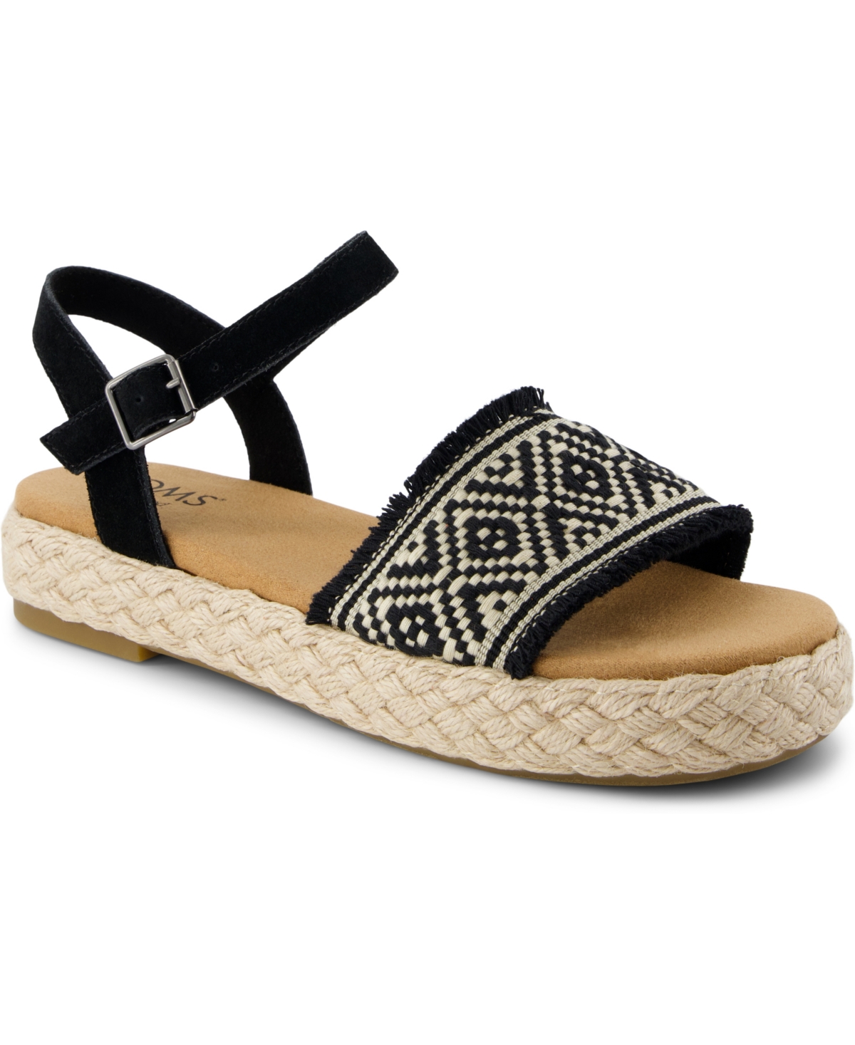 TOMS WOMEN'S ABBY OPEN TOE FLAT SANDALS 