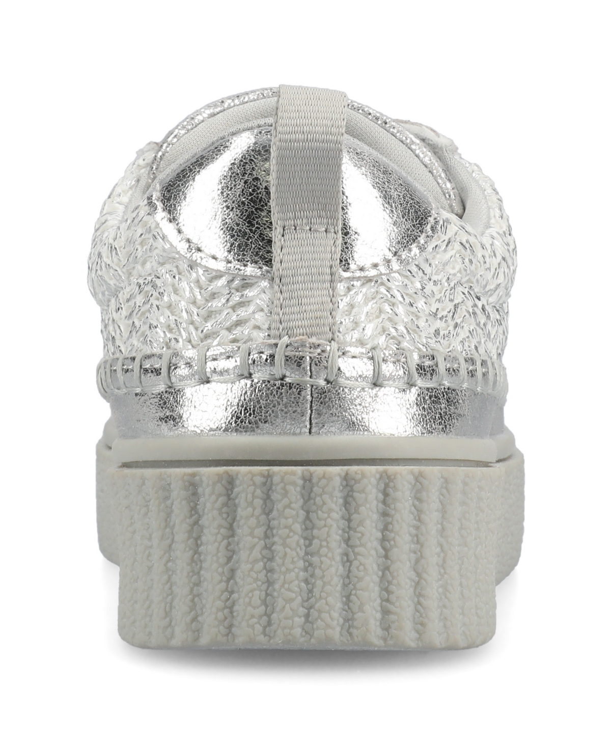 Journee Collection Women's Pazey Platform Lace-up Casual Sneakers In Silver