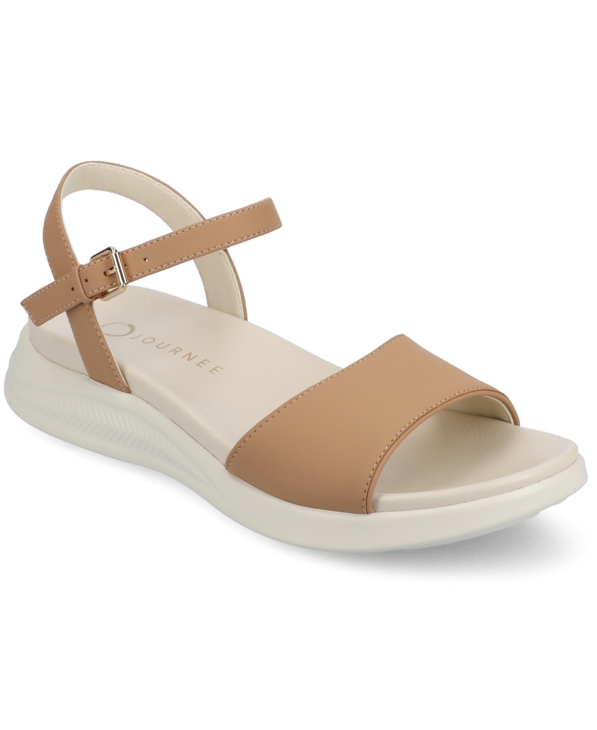 Journee Collection Jaylee Wedge Sandal In Sand