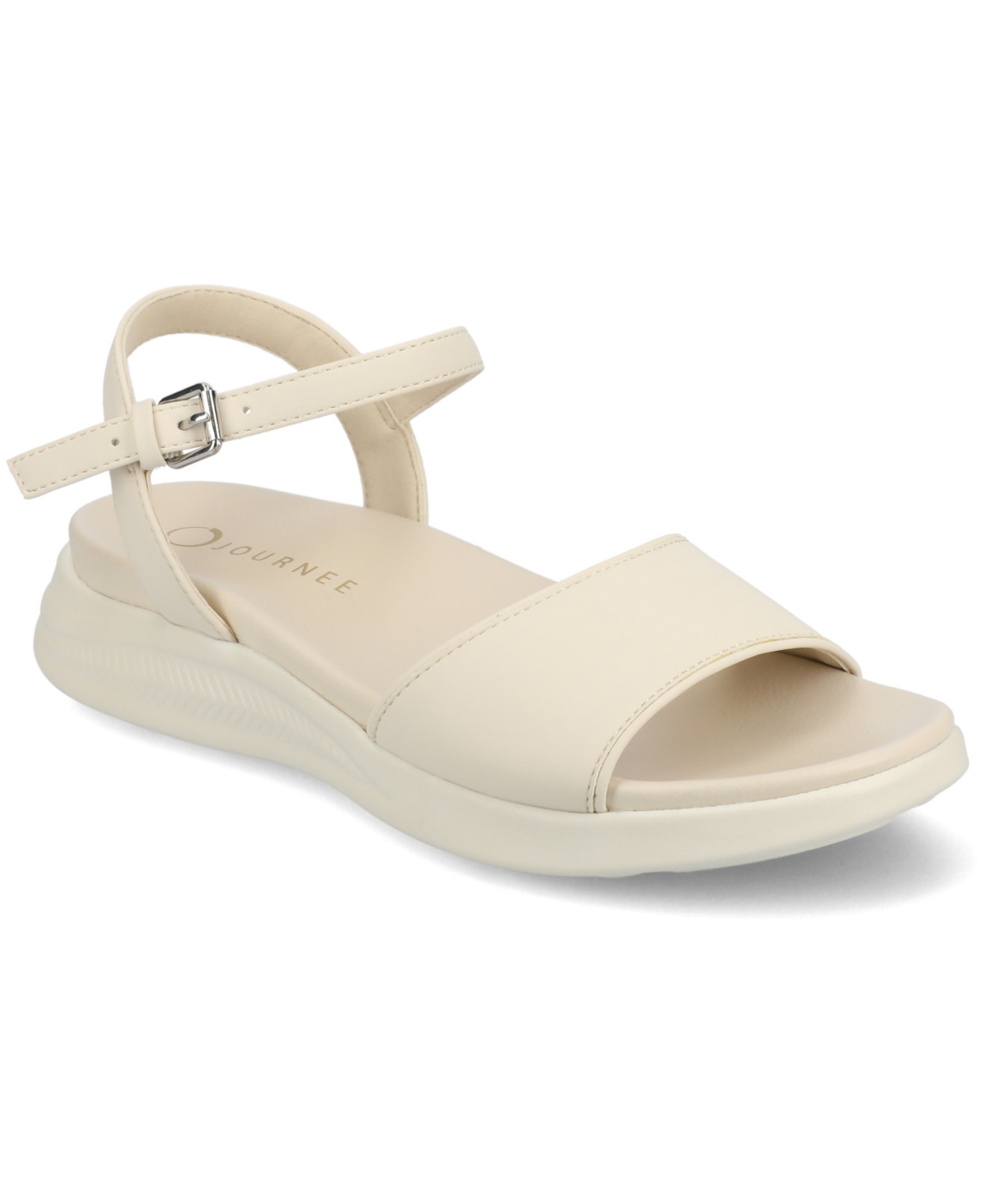 Journee Collection Jaylee Wedge Sandal In Bone
