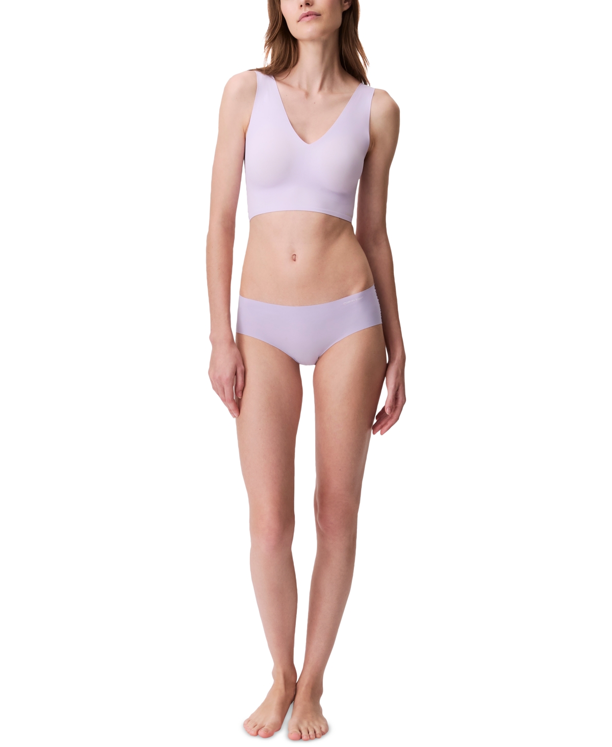 Calvin Klein Women's Invisibles Gel Wire Lightly Lined Bralette Qf7142 In Lilac Quartz