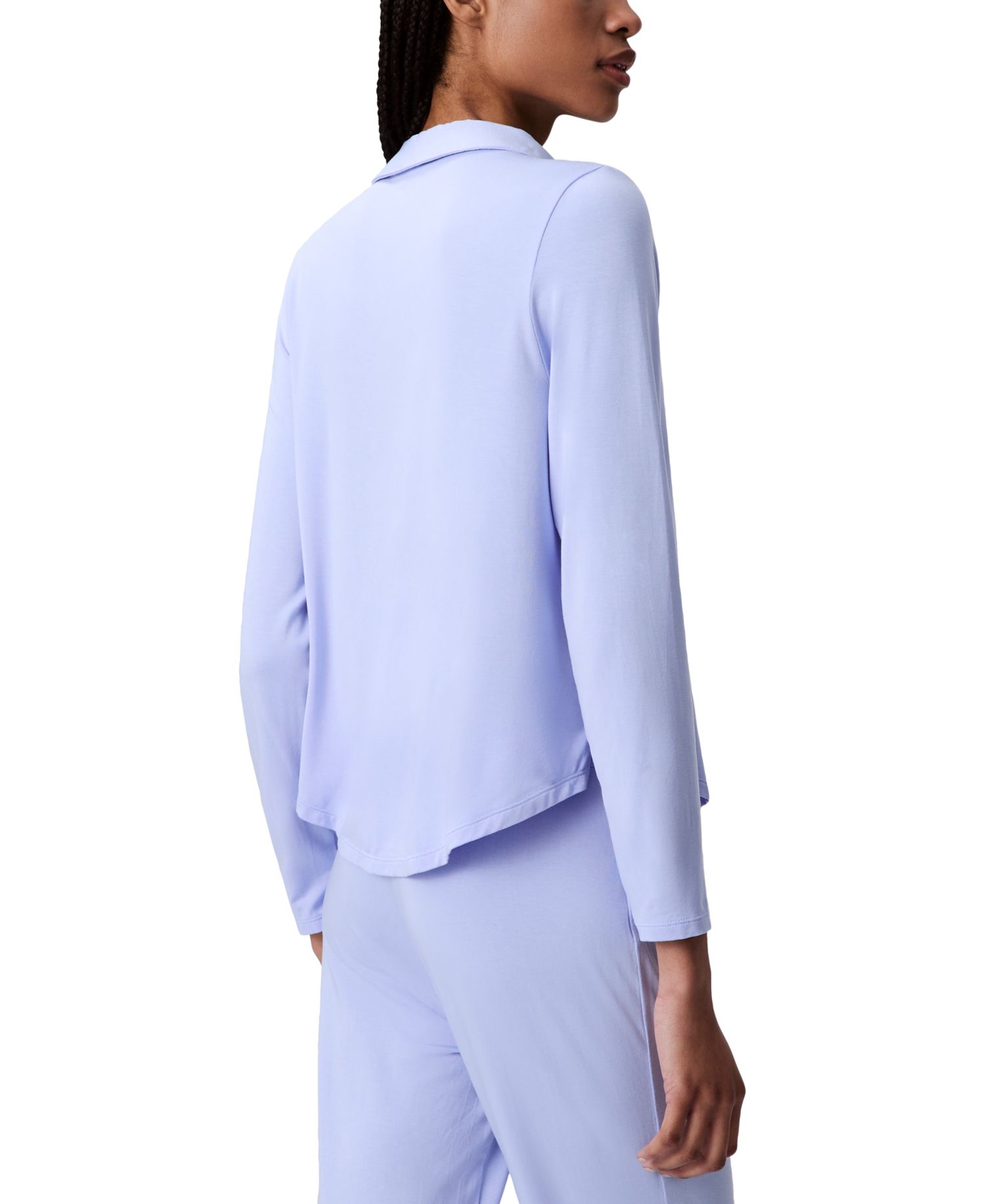 Women's Collared Button-Front Sleep Shirt QS7475
