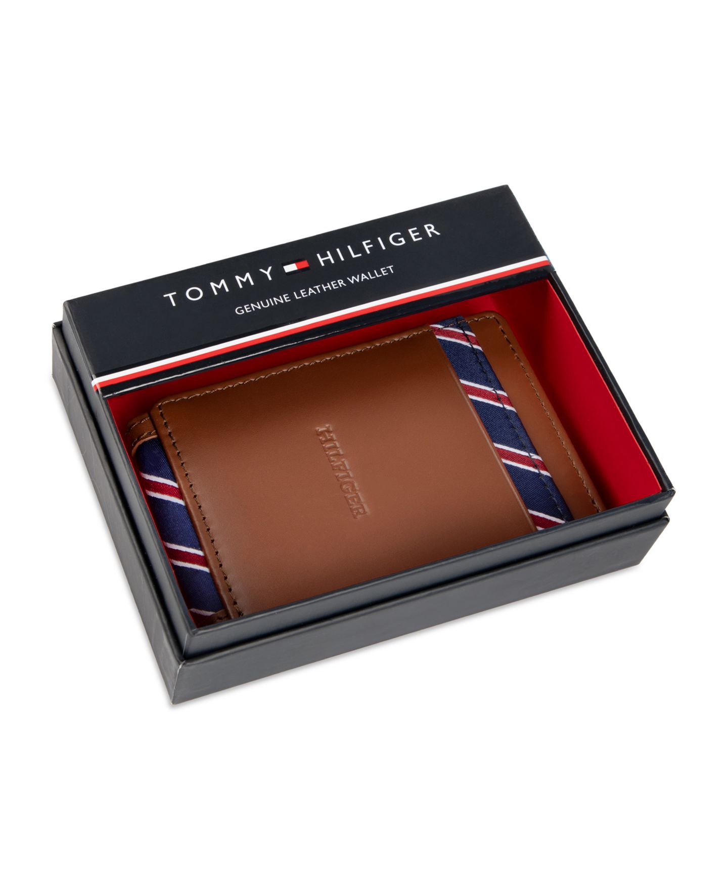 Мужской кошелёк Tommy Hilfiger Overlay Front Pocket Wallet, цвет: Тёмный бежевый — фото 7