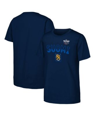 Outerstuff - Big Boys and Girls Navy Finland 2025 4 Nations Face-Off Primary Logo T-shirt