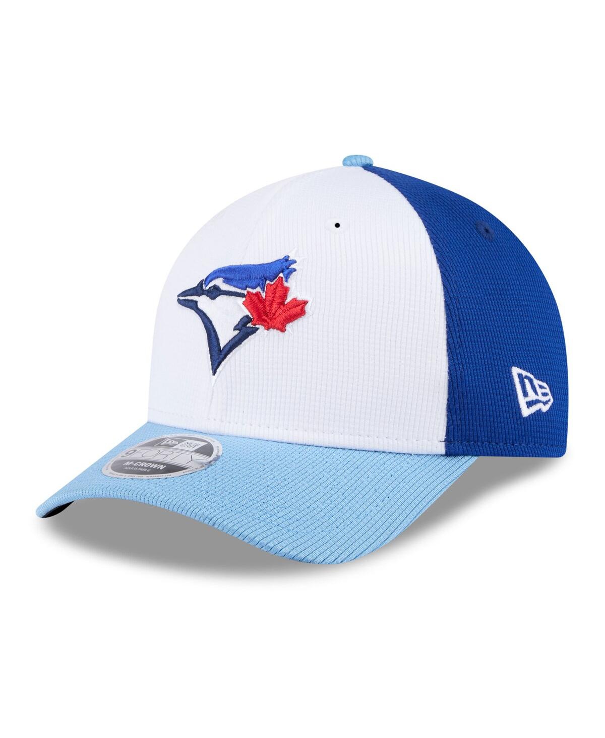 New Era Men's White/light Blue Toronto Blue Jays 2025 Spring Training 9forty Adjustable Hat In White,light Blue