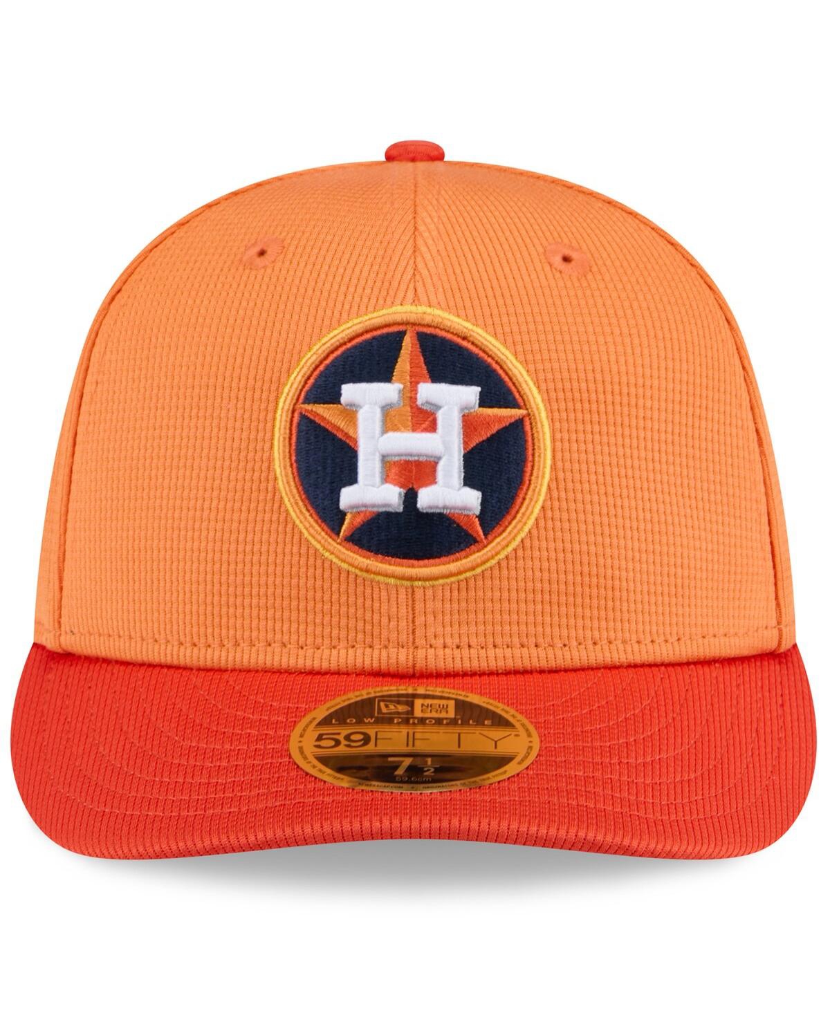 New Era Men's Orange Houston Astros 2025 Spring Training Low Profile 59fifty Fitted Hat In Orange