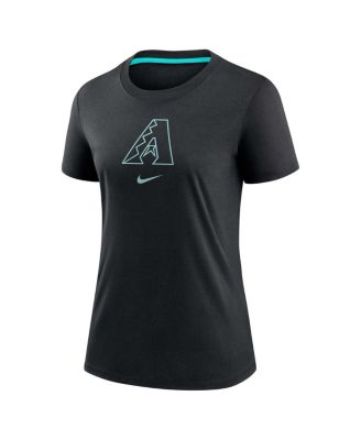 Women's Black Arizona Diamondbacks Authentic Collection Early Work Tri-Blend T-Shirt