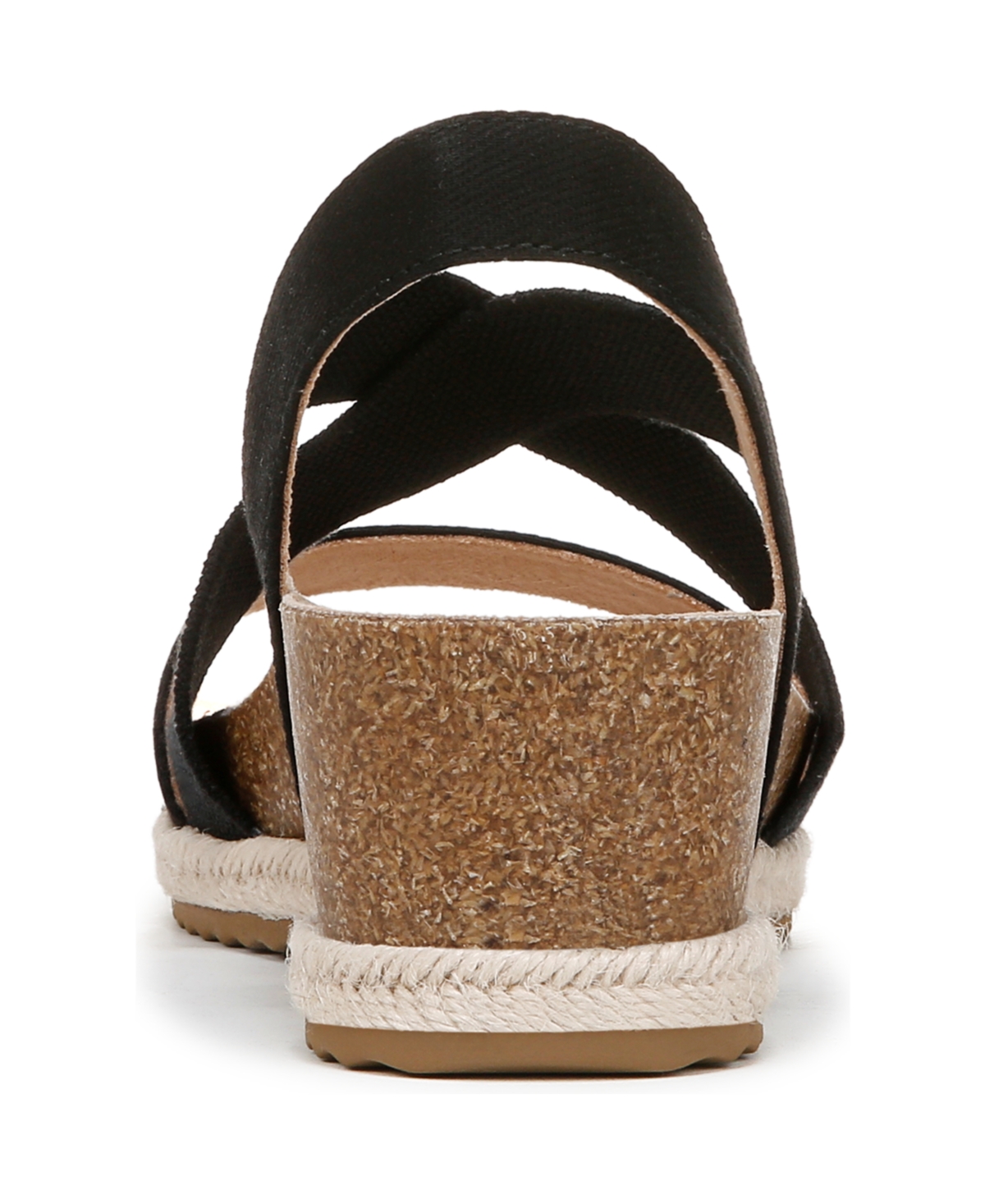 Shop Lifestride Women's Breeze Strappy Wedge Sandals In Black Fabric