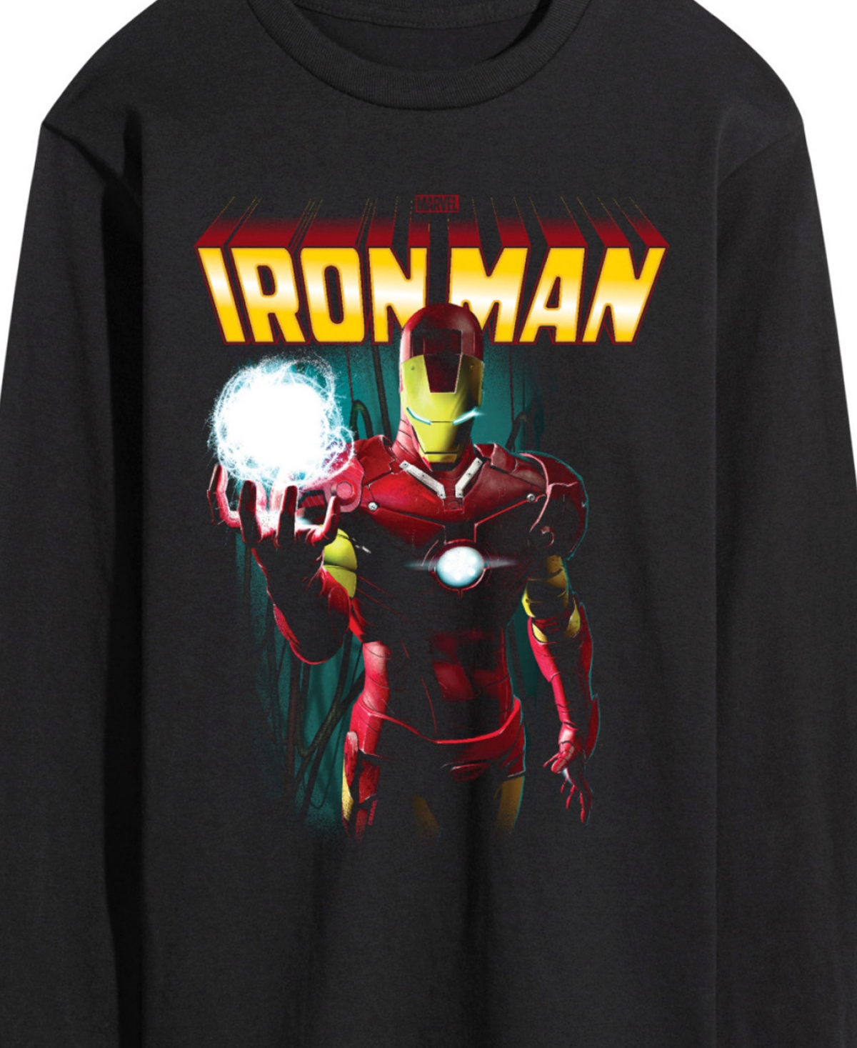 Airwaves Men's Iron Man Long Sleeve T-shirt In Black