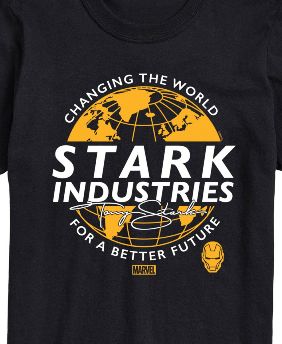 Airwaves Men's Iron Man Stark Industries Short Sleeve T-shirt In Black