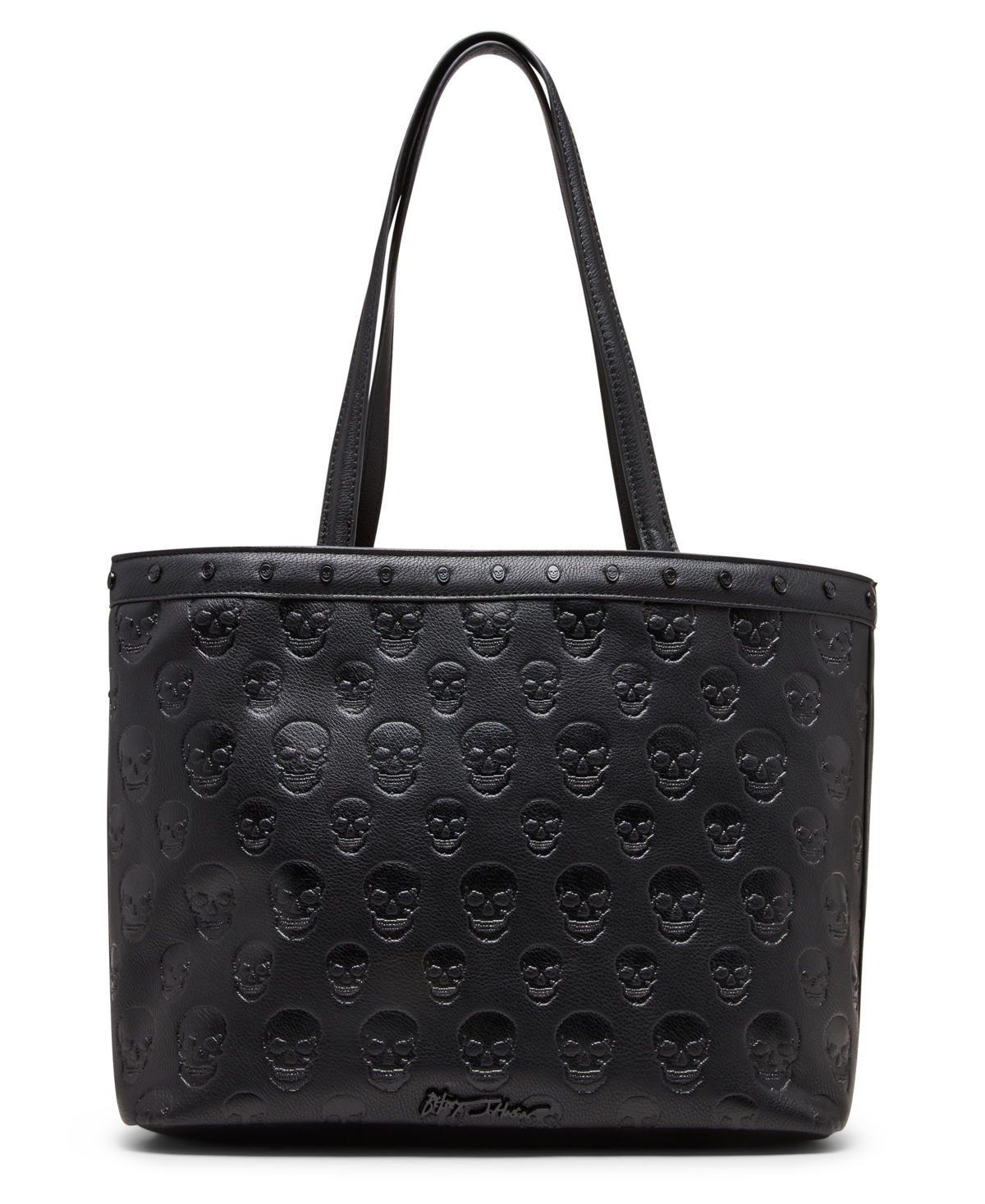 BETSEY JOHNSON SKULL BOSS MEDIUM TOTE BAG 