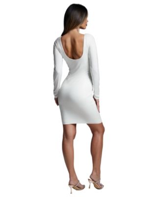 Women's Long Sleeve Crystal Midi Dress