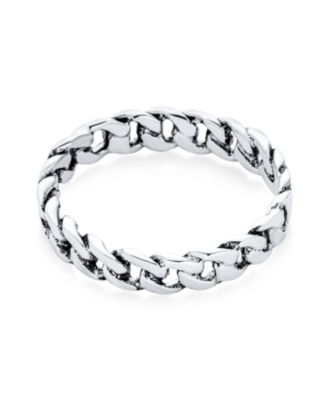 Braided Celtic Eternity Band Knot Sterling Silver Ring