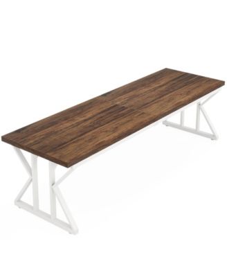 78.7-Inch Executive Desk, Large Computer Office Desk Workstation, Modern Study Writing Table Business Furniture for Home Office