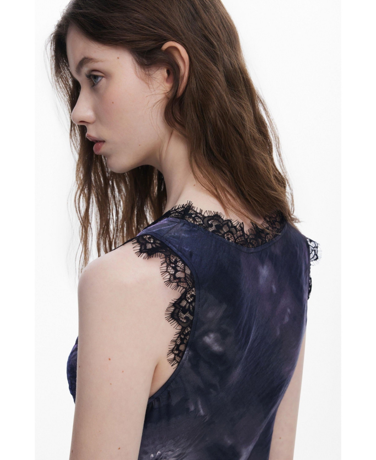 Desigual Women's Collina Strada Satin Floral Dress In Blue