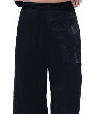 Women's Wrinkled Wide-Leg Pants
