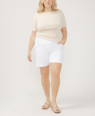 Plus Size Boyfriend Relaxed Mid Rise Shorts